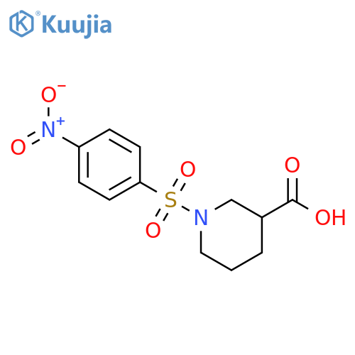 1-(4-nitrobenzenesulfonyl)piperidine-3-carboxylic acid structure