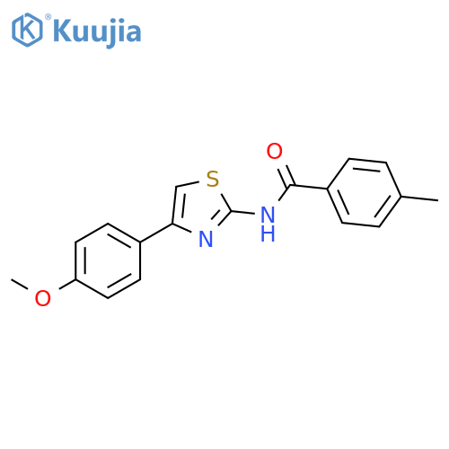 N-4-(4-methoxyphenyl)-1,3-thiazol-2-yl-4-methylbenzamide structure
