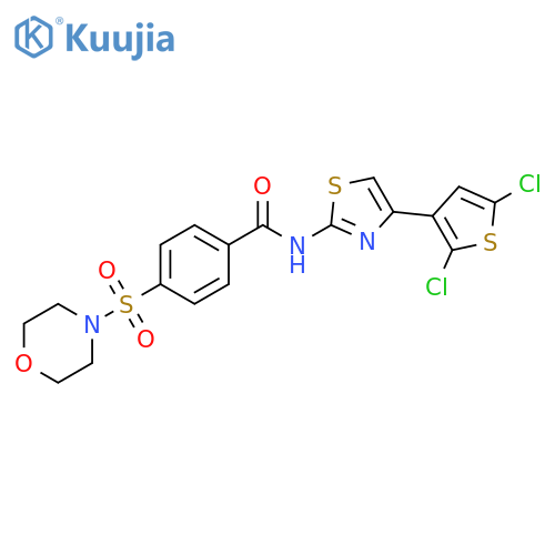 N-4-(2,5-dichlorothiophen-3-yl)-1,3-thiazol-2-yl-4-(morpholine-4-sulfonyl)benzamide structure