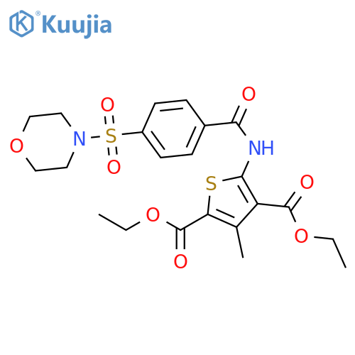 2,4-diethyl 3-methyl-5-4-(morpholine-4-sulfonyl)benzamidothiophene-2,4-dicarboxylate structure