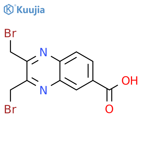 6-Quinoxalinecarboxylic acid, 2,3-bis(bromomethyl)- structure