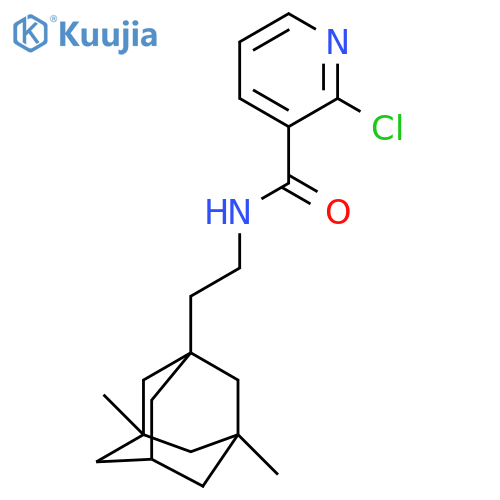 2-chloro-N-[2-(3,5-dimethyladamantan-1-yl)ethyl]pyridine-3-carboxamide structure