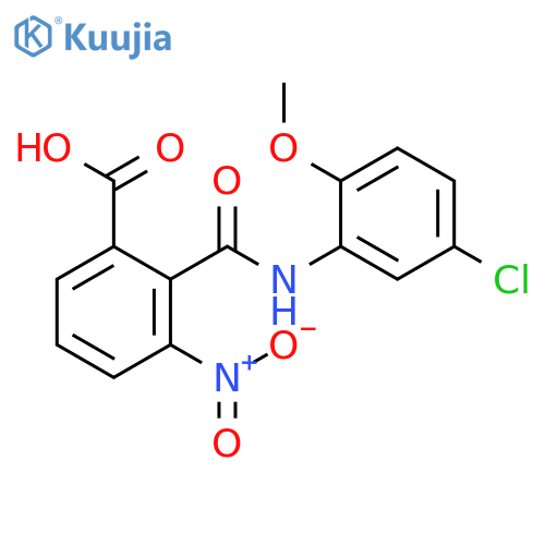 2-(5-chloro-2-methoxyphenyl)carbamoyl-3-nitrobenzoic acid structure