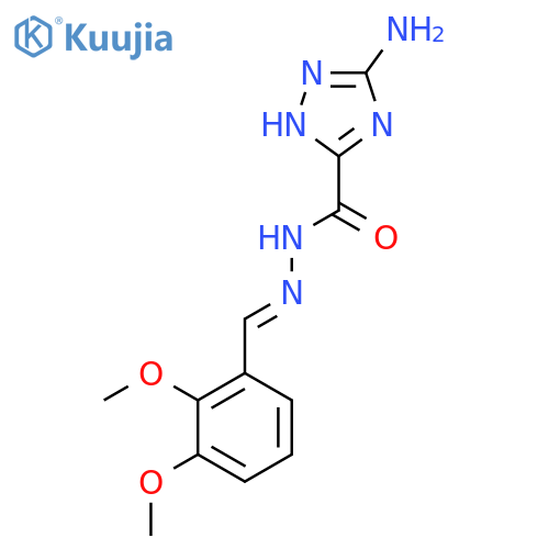5-amino-N'-[(1E)-(2,3-dimethoxyphenyl)methylidene]-1H-1,2,4-triazole-3-carbohydrazide structure