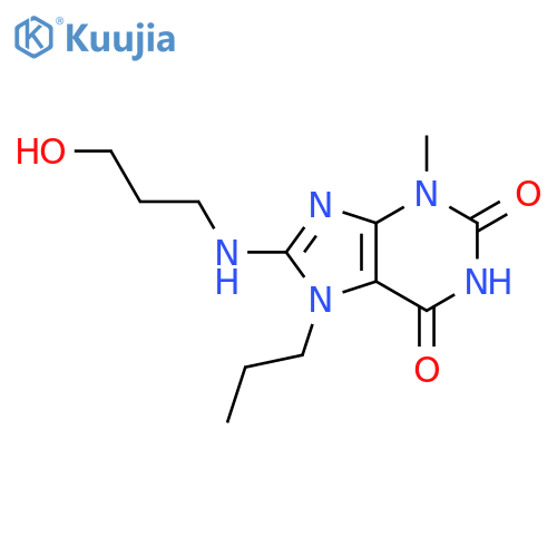 8-(3-hydroxypropyl)amino-3-methyl-7-propyl-2,3,6,7-tetrahydro-1H-purine-2,6-dione structure