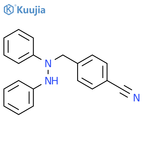 Benzonitrile,4-[(1,2-diphenylhydrazinyl)methyl]- structure