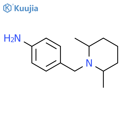 Benzenamine, 4-[(2,6-dimethyl-1-piperidinyl)methyl]- structure