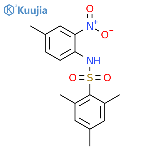 2,4,6-trimethyl-N-(4-methyl-2-nitrophenyl)benzenesulfonamide structure