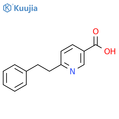6-(2-phenylethyl)pyridine-3-carboxylic acid structure
