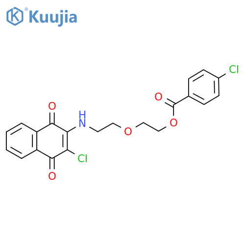2-{2-[(3-chloro-1,4-dioxo-1,4-dihydronaphthalen-2-yl)amino]ethoxy}ethyl 4-chlorobenzoate structure