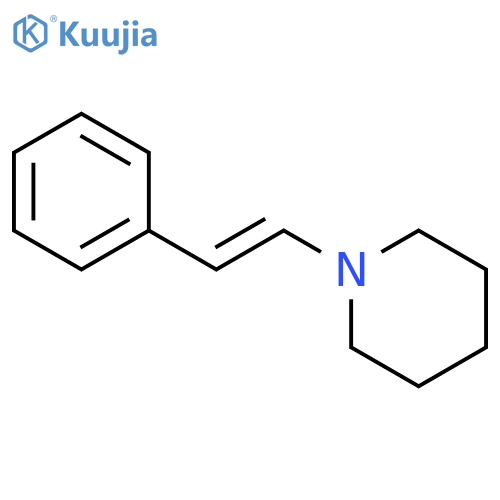1-[(E)-2-phenylethenyl]piperidine structure