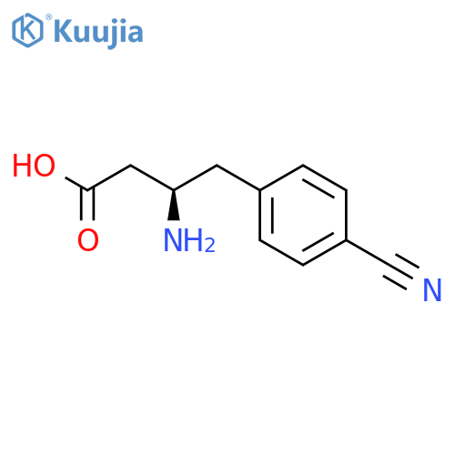 (R)-3-Amino-4-(4-cyanophenyl)butanoic acid hydrochloride structure