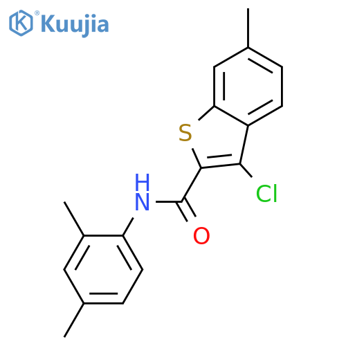 <br>3-Chloro-6-methyl-benzo[b]thiophene-2-carboxylic acid (2,4-dimethyl-phenyl) -amide structure