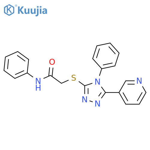<br>N-Phenyl-2-(4-phenyl-5-pyridin-3-yl-4H-[1,2,4]triazol-3-ylsulfanyl)-acetami de structure