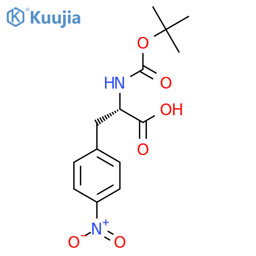 (S)-2-((tert-Butoxycarbonyl)amino)-3-(4-nitrophenyl)propanoic acid structure