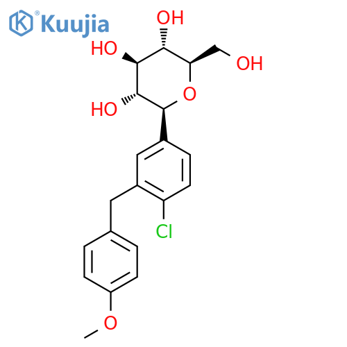 (1S)-1,5-Anhydro-1-C-4-chloro-3-(4-methoxyphenyl)methylphenyl-D-glucitol structure