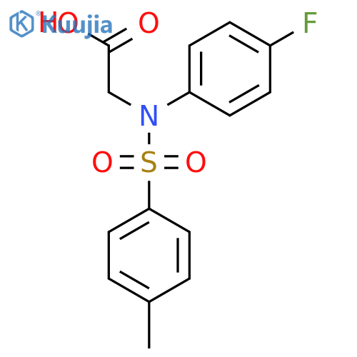 N-(4-Fluorophenyl)-N-(4-methylphenyl)sulfonylglycine structure