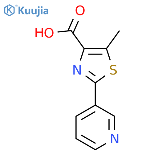 5-Methyl-2-pyridin-3-yl-thiazole-4-carboxylic acid structure