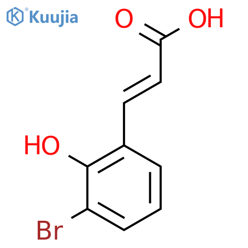 3-Bromo-2-hydroxycinnamic acid structure
