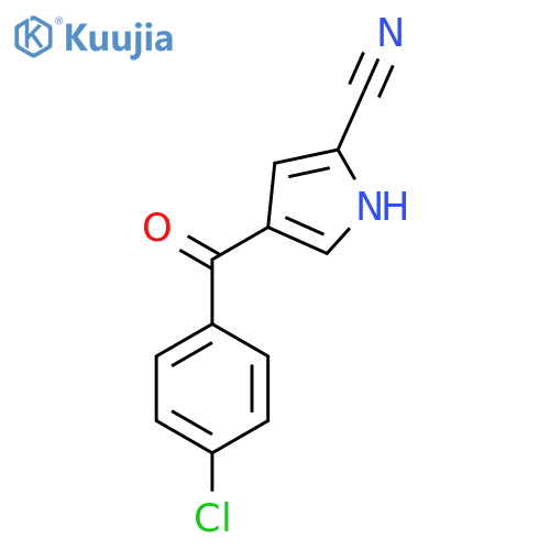 4-(4-chlorobenzoyl)-1H-pyrrole-2-carbonitrile structure
