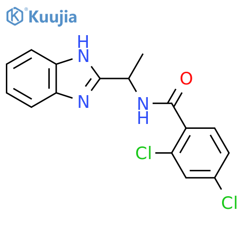 N-1-(1H-1,3-benzodiazol-2-yl)ethyl-2,4-dichlorobenzamide structure
