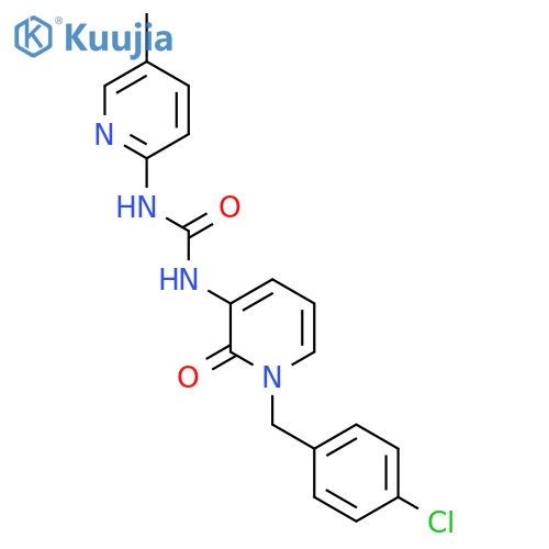 1-[1-[(4-Chlorophenyl)methyl]-2-oxopyridin-3-yl]-3-(5-methylpyridin-2-yl)urea structure