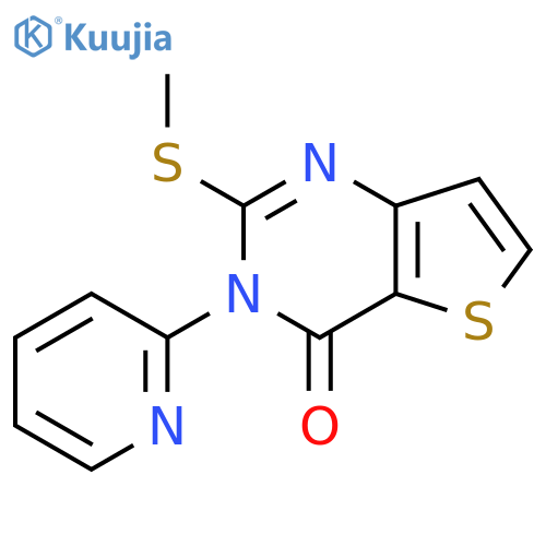 2-(METHYLSULFANYL)-3-(2-PYRIDINYL)THIENO[3,2-D]PYRIMIDIN-4(3H)-ONE structure