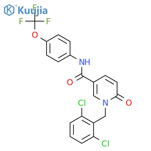 1-(2,6-DICHLOROBENZYL)-6-OXO-N-[4-(TRIFLUOROMETHOXY)PHENYL]-1,6-DIHYDRO-3-PYRIDINECARBOXAMIDE structure