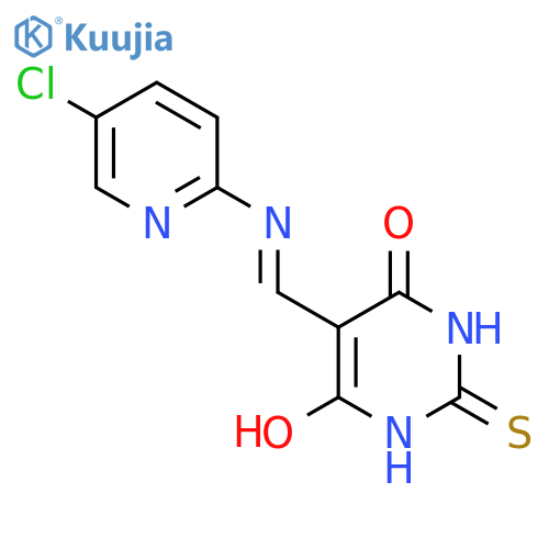 5-{(5-chloropyridin-2-yl)aminomethylidene}-2-sulfanylidene-1,3-diazinane-4,6-dione structure