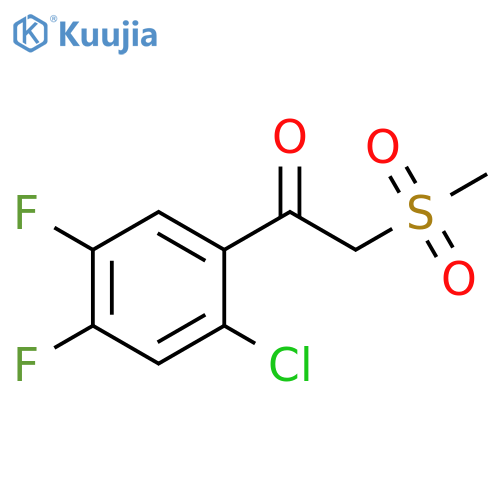 1-(2-chloro-4,5-difluorophenyl)-2-methanesulfonylethan-1-one structure