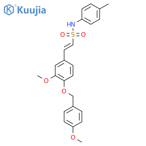 (E)-2-(3-METHOXY-4-[(4-METHOXYBENZYL)OXY]PHENYL)-N-(4-METHYLPHENYL)-1-ETHENESULFONAMIDE structure