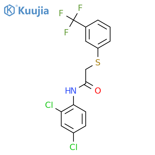 N-(2,4-dichlorophenyl)-2-{[3-(trifluoromethyl)phenyl]sulfanyl}acetamide structure
