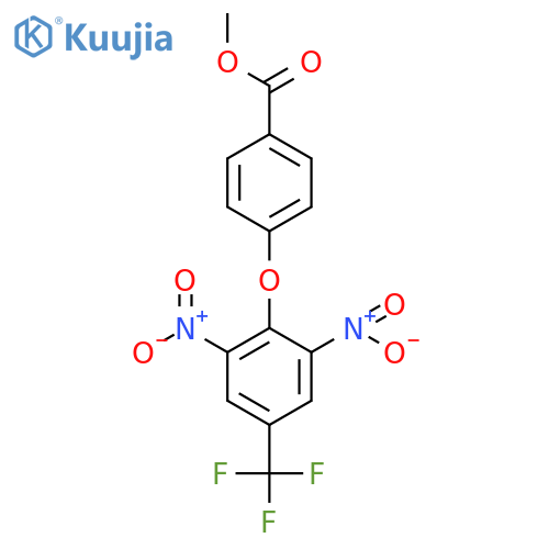 Methyl 4-2,6-dinitro-4-(trifluoromethyl)phenoxybenzenecarboxylate structure