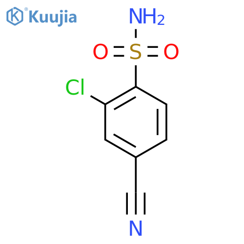 2-chloro-4-cyanobenzene-1-sulfonamide structure