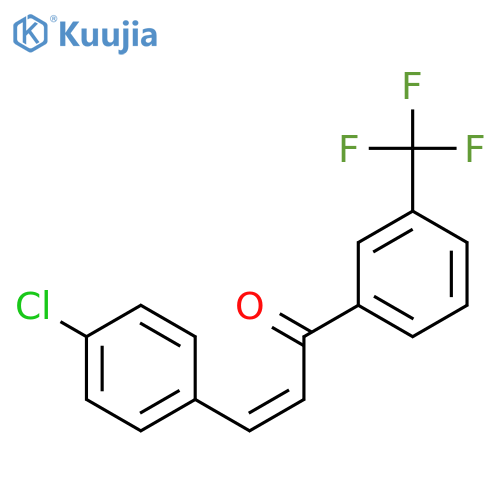 (Z)-3-(4-CHLOROPHENYL)-1-[3-(TRIFLUOROMETHYL)PHENYL]-2-PROPEN-1-ONE structure