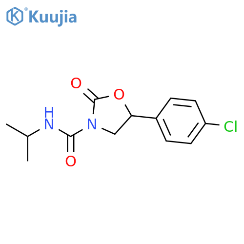 5-(4-chlorophenyl)-2-oxo-N-(propan-2-yl)-1,3-oxazolidine-3-carboxamide structure