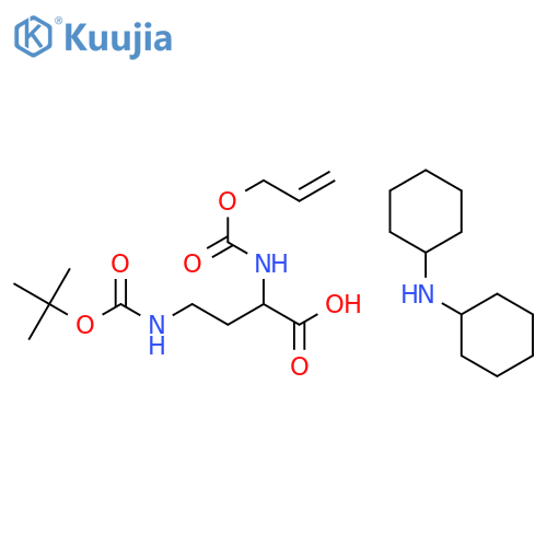 Dicyclohexylamine (R)-2-(((allyloxy)carbonyl)amino)-4-((tert-butoxycarbonyl)amino)butanoate structure