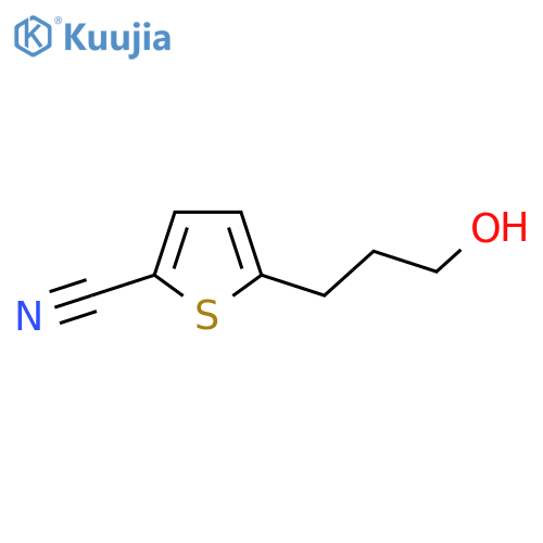 5-(3-hydroxypropyl)thiophene-2-carbonitrile structure