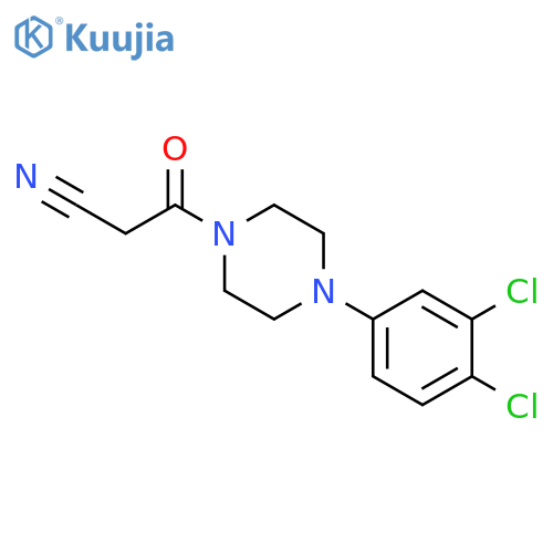 3-4-(3,4-Dichlorophenyl)piperazin-1-yl-3-oxopropanenitrile structure