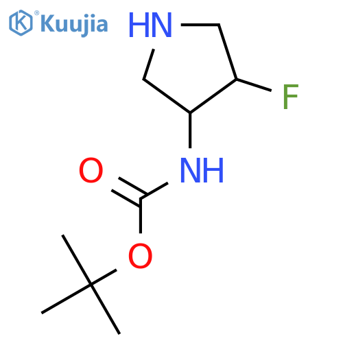 tert-butyl N-(4-fluoropyrrolidin-3-yl)carbamate structure