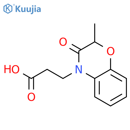 3-(2-Methyl-3-oxo-3,4-dihydro-2H-1,4-benzoxazin-4-yl)propanoic Acid structure