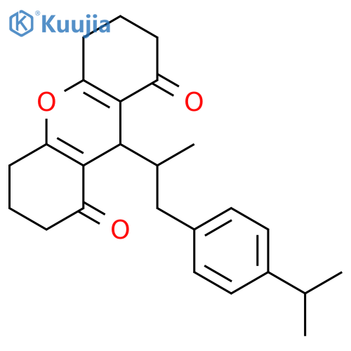 <br>9-(1-(4-isopropylphenyl)propan-2-yl)-3,4,5,6,7,9-hexahydro-1H-xanthene-1,8( 2H)-dione structure