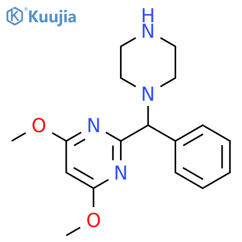4,6-Dimethoxy-2-(phenyl-1-piperazinylmethyl)pyrimidine structure