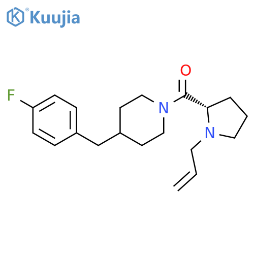 Piperidine,4-[(4-fluorophenyl)methyl]-1-[[(2S)-1-(2-propenyl)-2-pyrrolidinyl]carbonyl]- structure