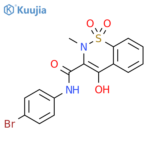 N-(4-bromophenyl)-4-hydroxy-2-methyl-1,1-dioxo-1$l^{6},2-benzothiazine-3-carboxamide structure