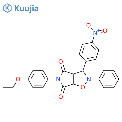 5-(4-ethoxyphenyl)-3-(4-nitrophenyl)-2-phenyl-hexahydro-2H-pyrrolo3,4-d1,2oxazole-4,6-dione structure