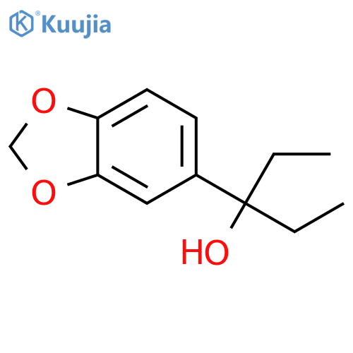 3-(1,3-benzodioxol-5-yl)pentan-3-ol structure