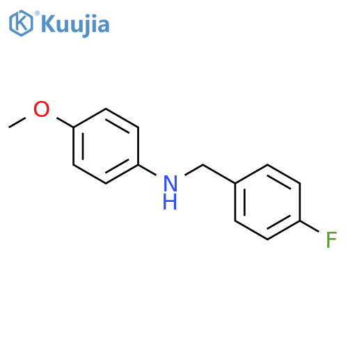 N-(4-fluorophenyl)methyl-4-methoxyaniline structure