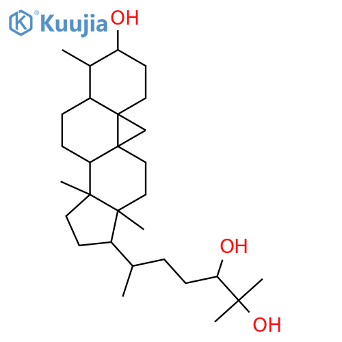 9,19-Cyclocholestane-3,24,25-triol, 4,14-dimethyl-, (3β,4α,5α,24S)- structure