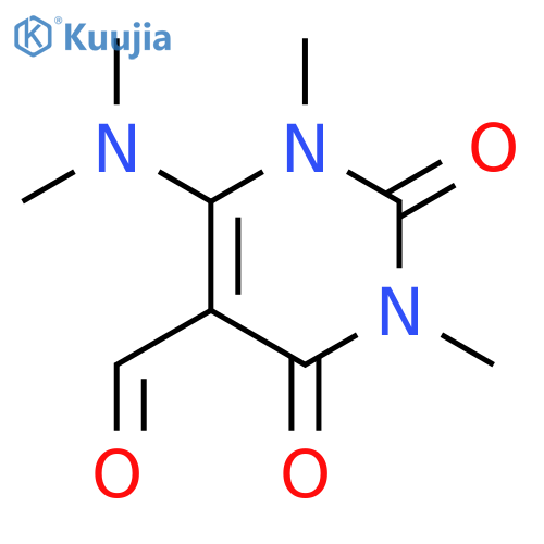 6-(dimethylamino)-1,3-dimethyl-2,4-dioxo-1,2,3,4-tetrahydropyrimidine-5-carbaldehyde structure